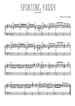 Téléchargez l'arrangement pour piano de la partition de Sporting Paddy en PDF